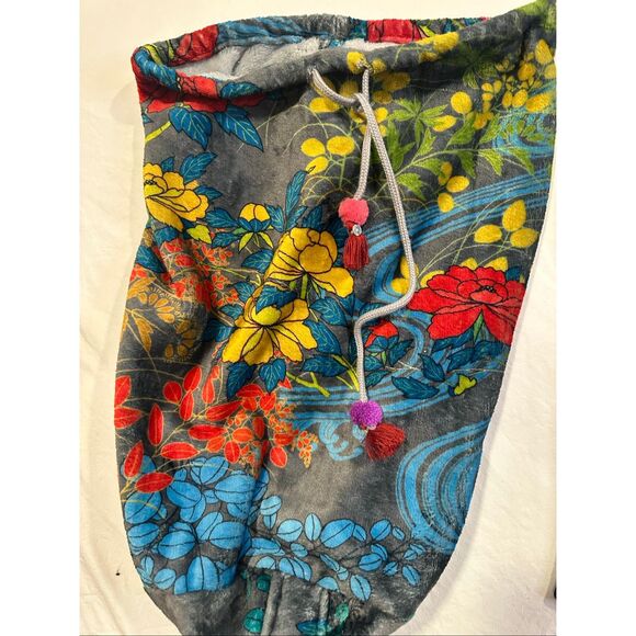 Johnny Was Cozy Sojo Blanket Drawstring Bag Floral Cozy Plus Boho, NWT - Picture 8 of 11